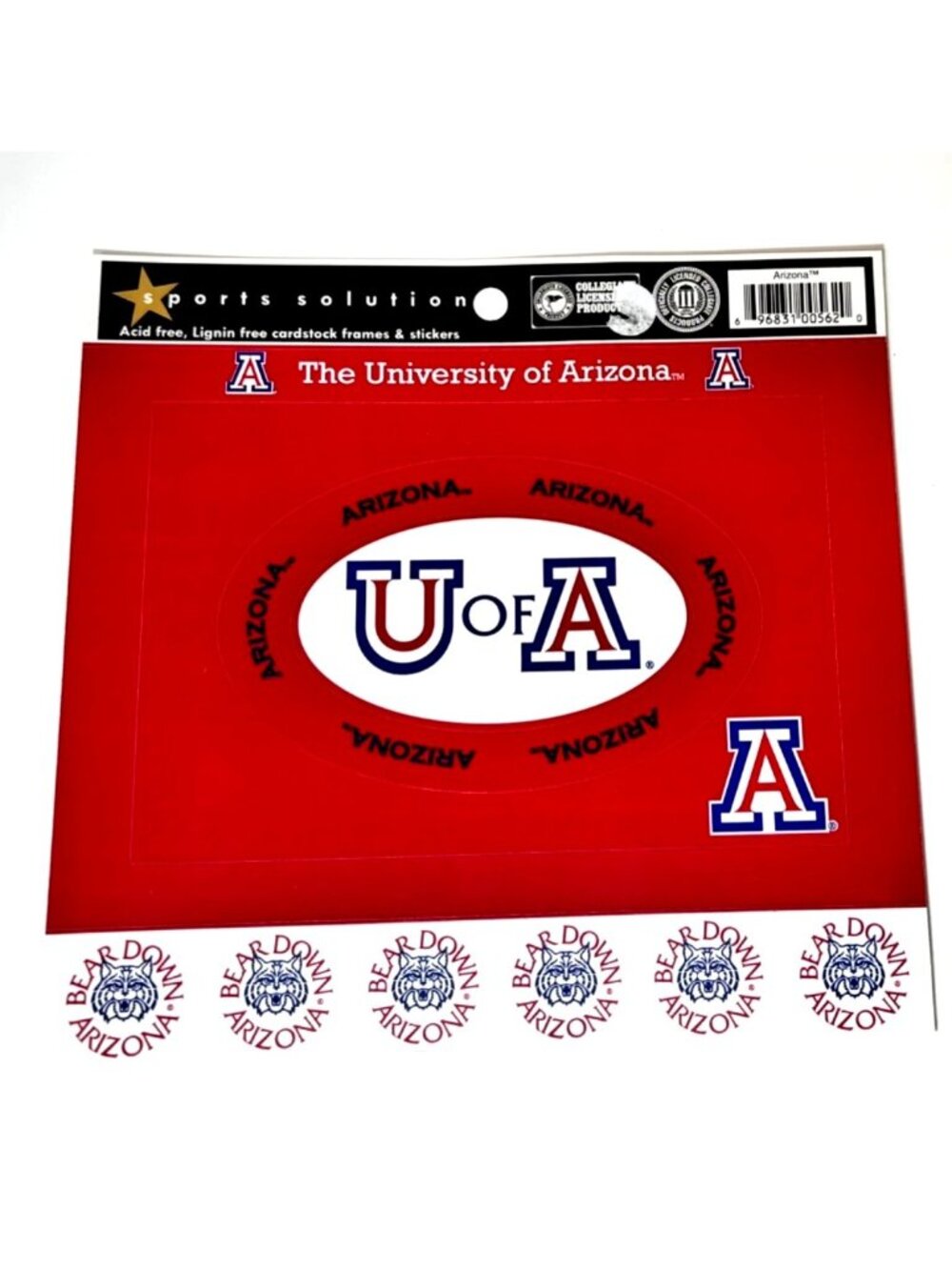 University of Arizona Wildcats NCAA Cardstock Sticker Frame